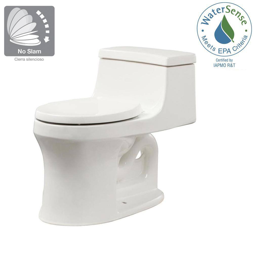 KOHLER San Souci 1-Piece 1.28 GPF Single Flush Round Toilet in White K-4007-0