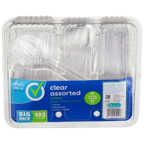 Simply Done Clear Assorted Cutlery