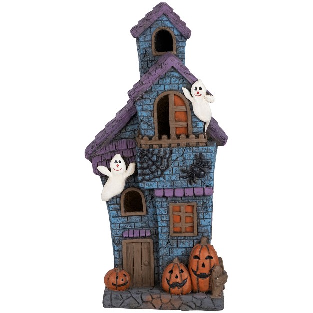 Led Lighted Haunted House With Ghosts Halloween Decoration