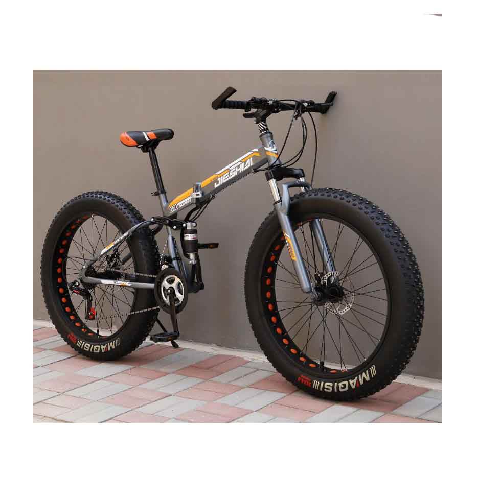 bicycle 26 inch *4.0 fat tires 21/24/27 speed double disc brake folding mountain bike foldable fatbikes for man bicycle