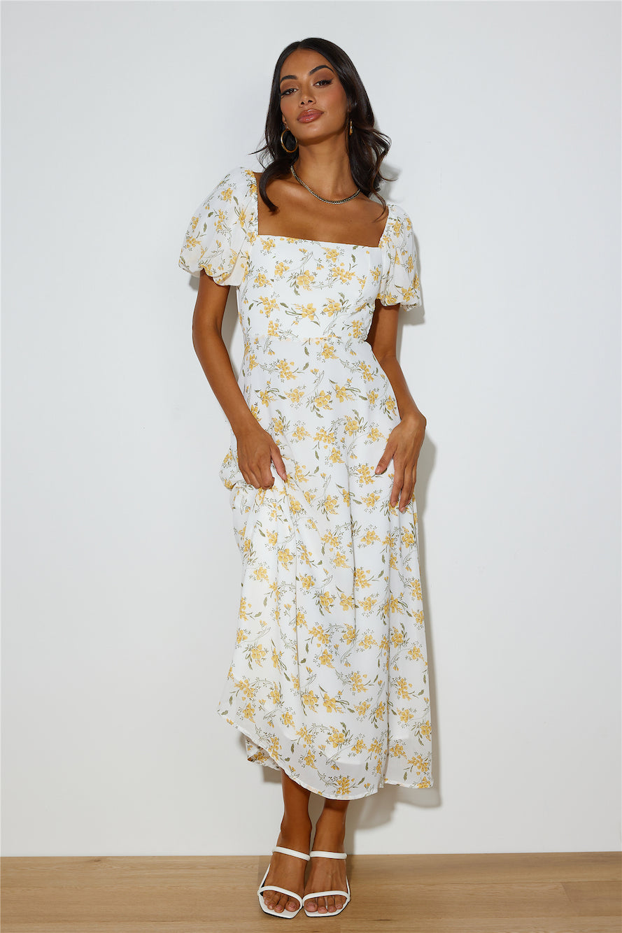 Tropic Dream Midi Dress Yellow