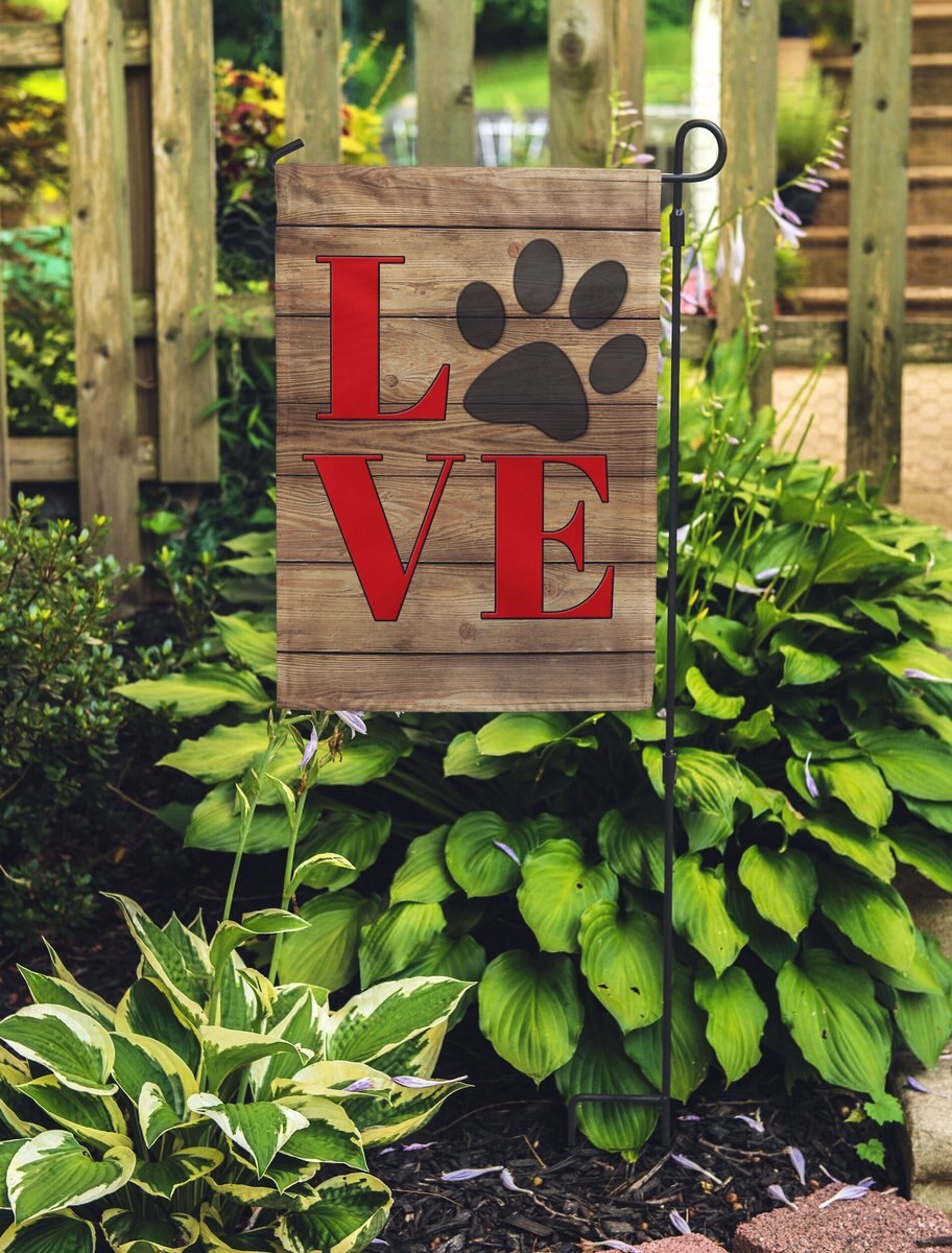 Gateway Lane Love Paw Print Garden Flag