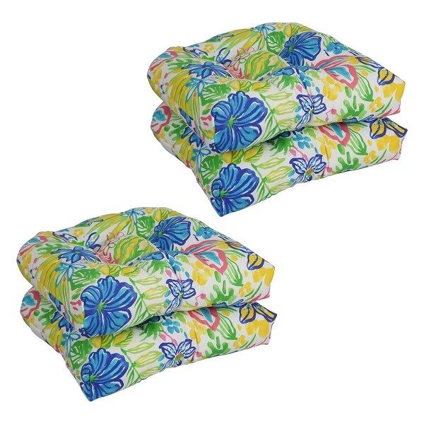 19-inch Rounded Back Indoor/Outdoor Chair Cushions (Set of 4) - 19