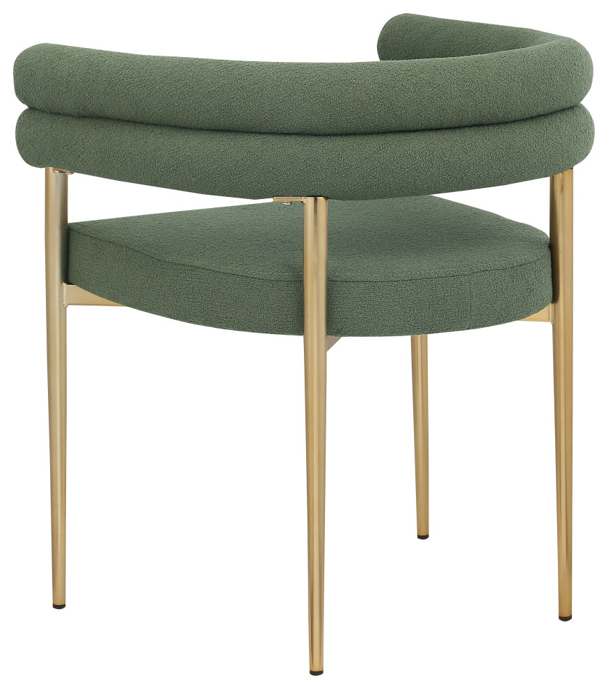 Brielle Boucle Fabric Dining Chair  Set of 2   Midcentury   Dining Chairs   by Meridian Furniture  Houzz