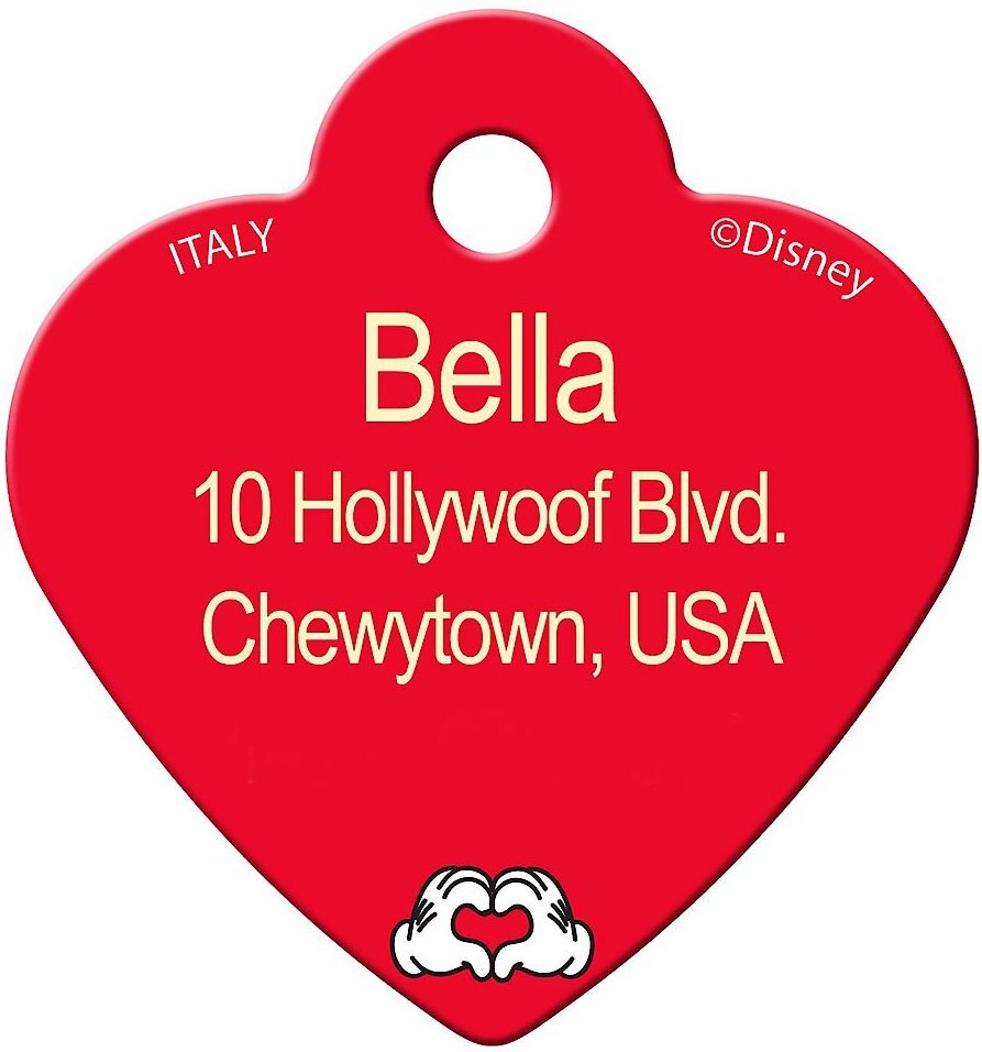 Quick-Tag Disney's Minnie Mouse Heart Personalized Dog and Cat ID Tag