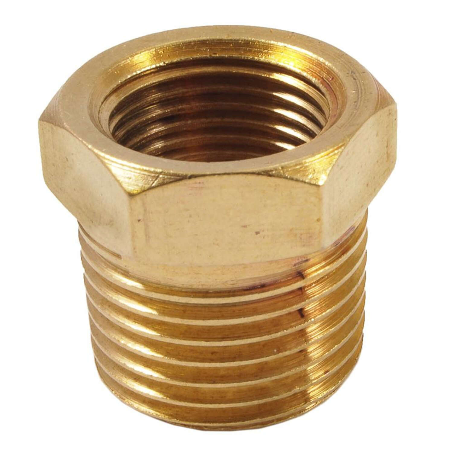 Forney Brass Bushing 3/8 in. Female X 1/2 in. Male 1 pc