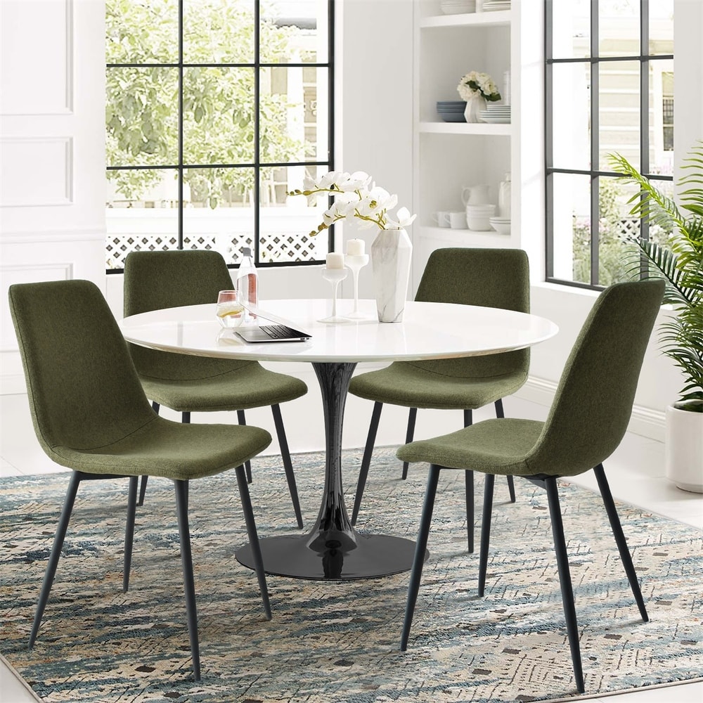 Modern Fabric Upholstered Dining Chairs (Set of 4)   34\