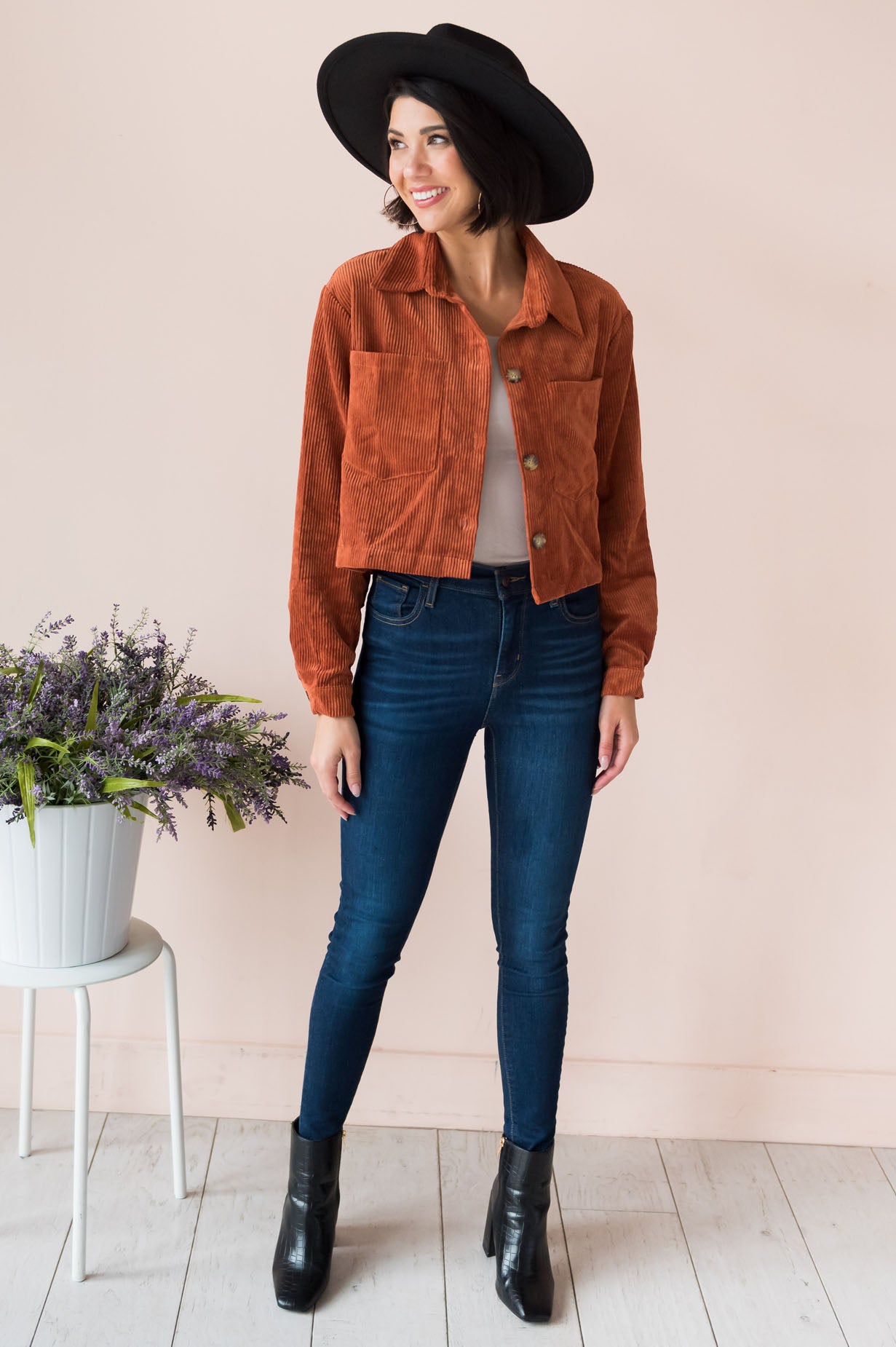 Trendy Vibes Modest Corduroy Jacket