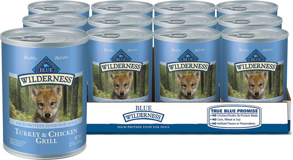 Blue Buffalo Wilderness Turkey and Chicken Grill Grain-Free Puppy Canned Dog Food