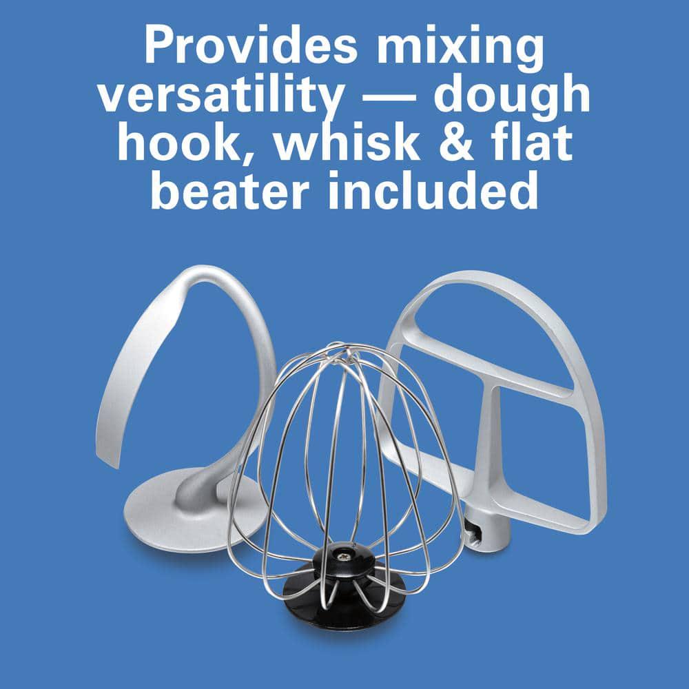 Hamilton Beach 4 qt 7speed Black Stand Mixer with Dough Hook Whisk and Flat Beater Attachments