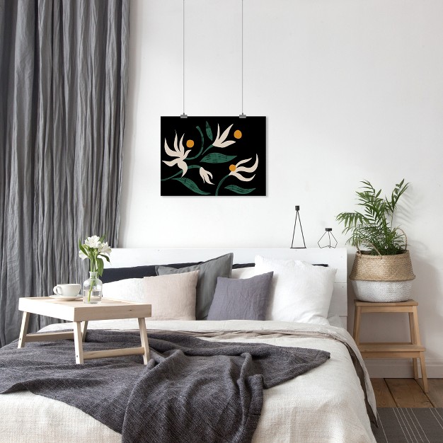 Americanflat Abstract Mid Century Wall Art Room Decor Abstract Flower By Arty Guava