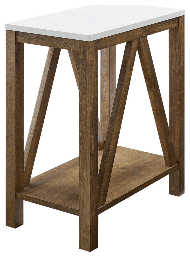 Narrow A Frame Side Table   Transitional   Side Tables And End Tables   by Walker Edison  Houzz