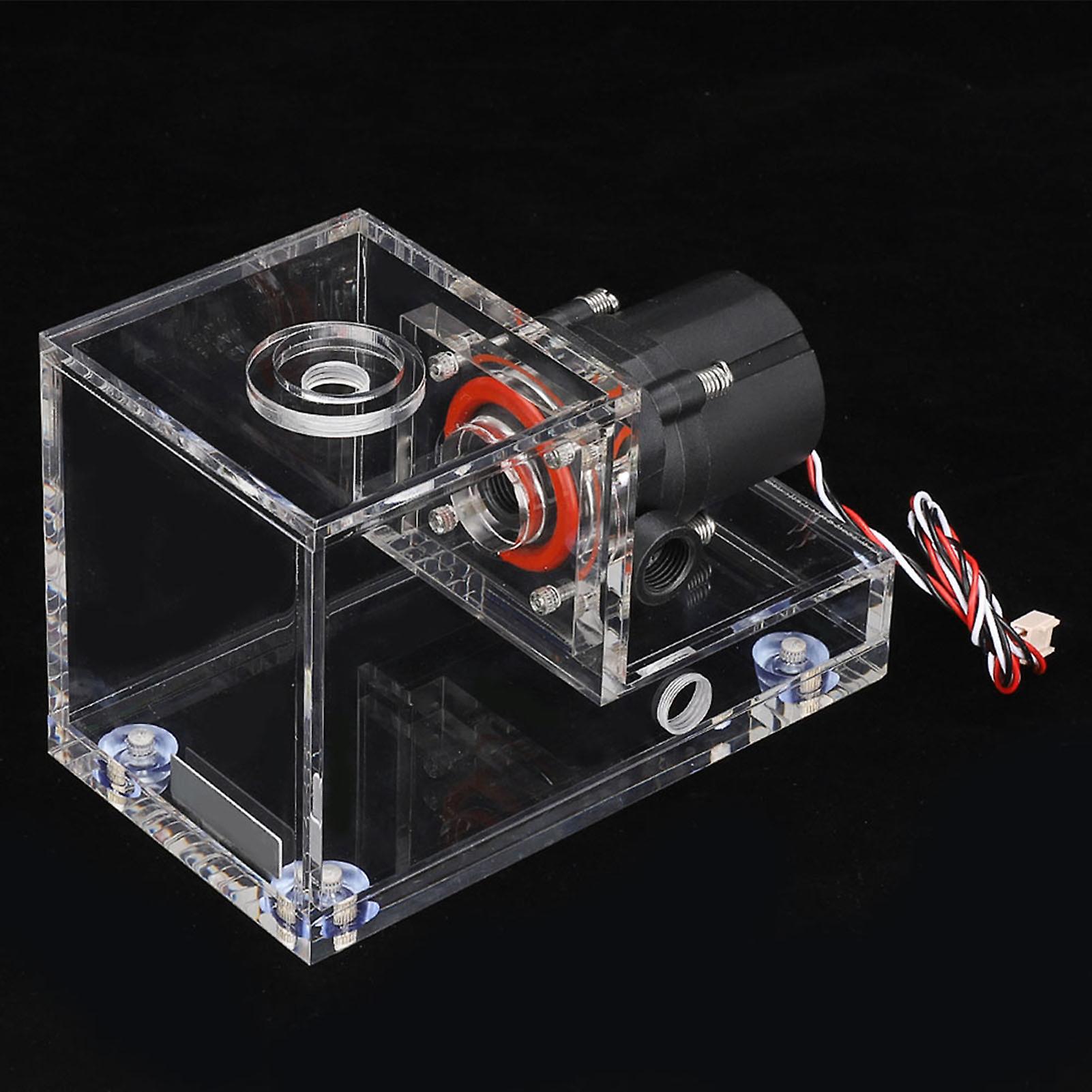 Full Transparent Integrated 600ml Pc Cooled Water Pump Acrylic Water Cooling Tank 600l/h