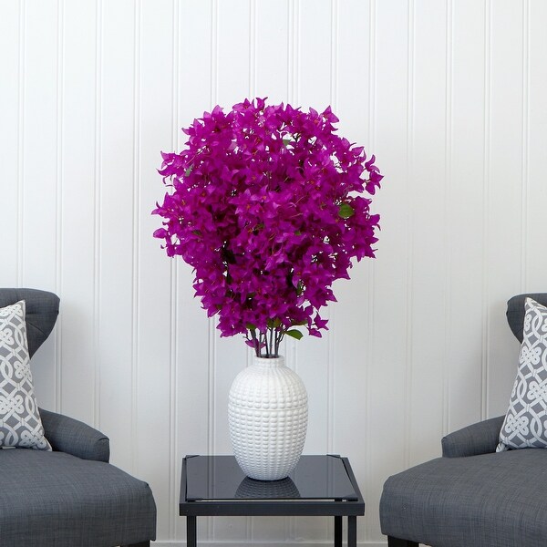 40 Artificial Purple Bougainvillea Arrangement with Vase