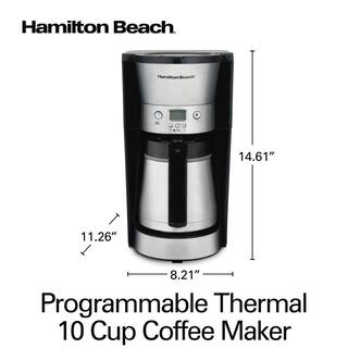 Hamilton Beach 10-Cup Stainless Steel Programmable Drip Coffee Maker with Thermal Carafe 46899R