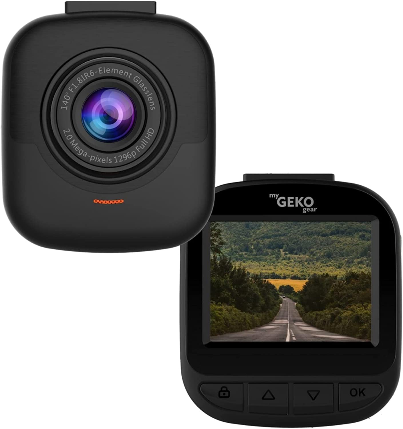 myGEKOgear by Adesso Orbit 530 Full HD 1296p Dash Cam