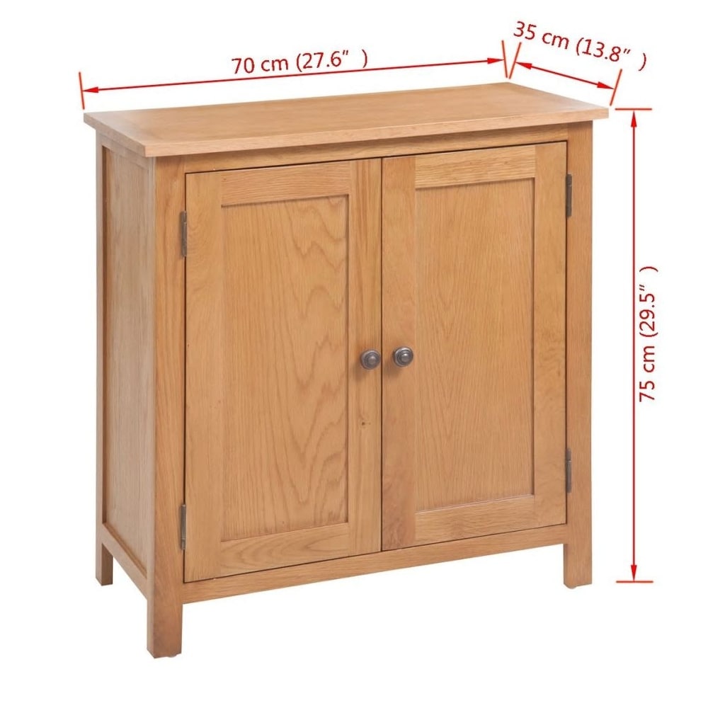 vidaXL Sideboard Solid Oak Wood 27.6\