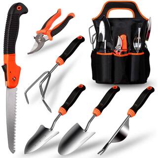 7-Piece Stainless Steel Heavy-Duty Outdoor Manual Gardening Tools Set Garden Tool Set B08BFDHGRN