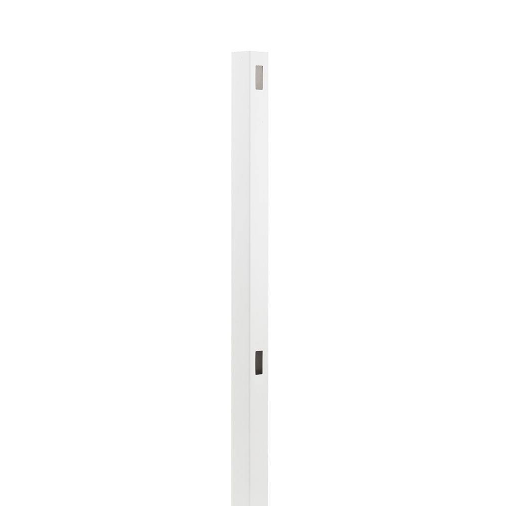 Veranda LaFayette 4 in. x 4 in. x 6 ft. White Vinyl Routed Fence Line Post 118675