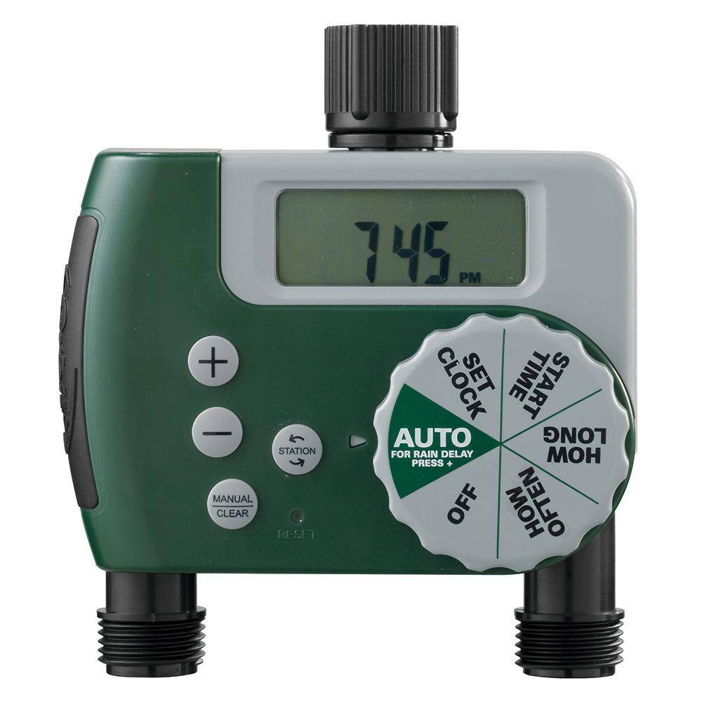 Orbit 2-Zone In-Ground 12 in. Sprinkler System with Hose Faucet Timer 50021