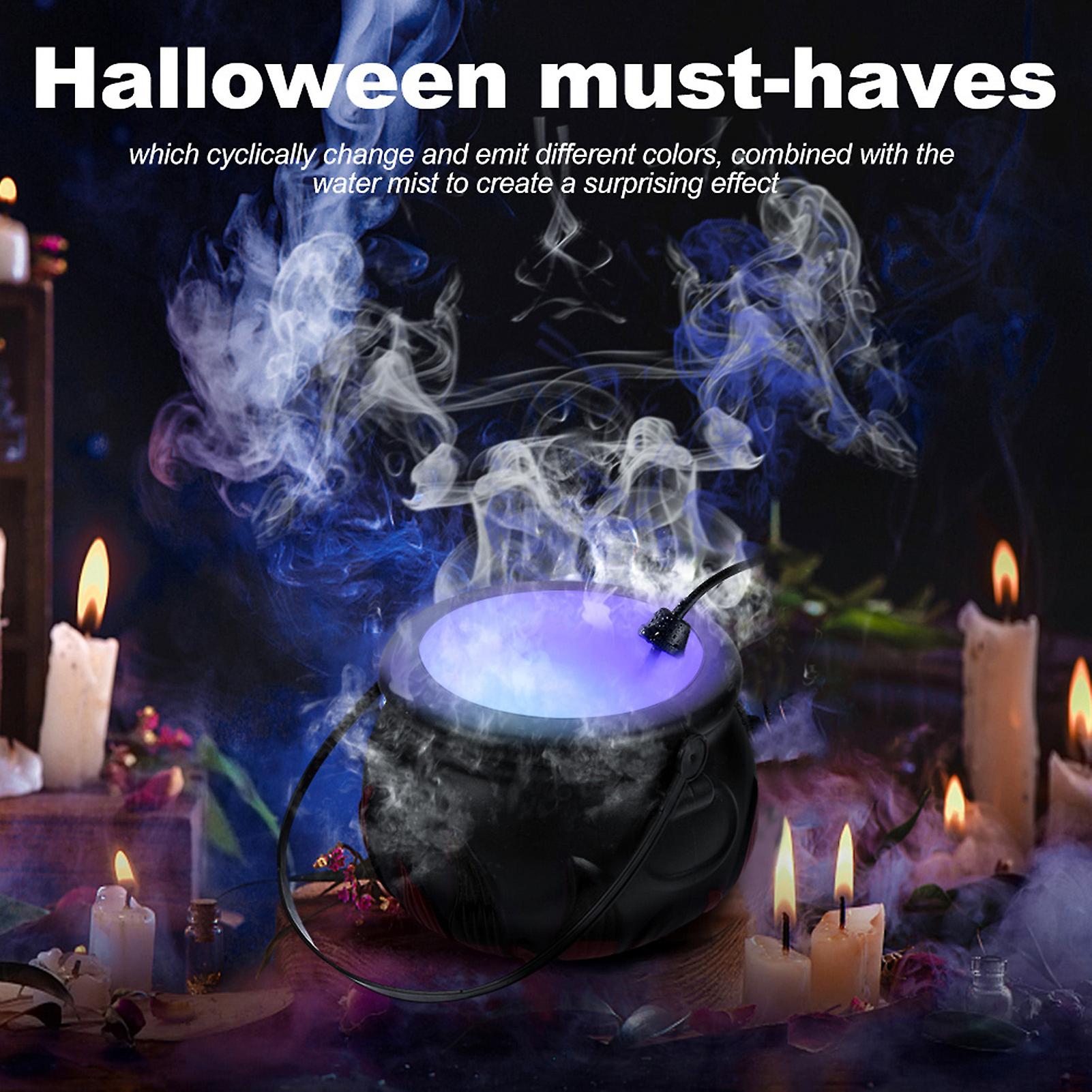 Black Flame Sprayer Uk Plug Halloween Fogger Halloween Fogger Machine Witch Smoking Pot Mist Maker Black Flame Sprayer With Led Light Fogger Atomizer