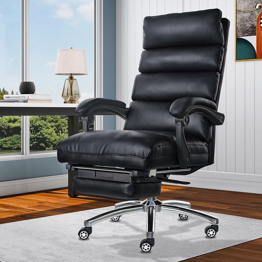 Swivel Chair High Back Adjustable Home Desk with Footrest for Office