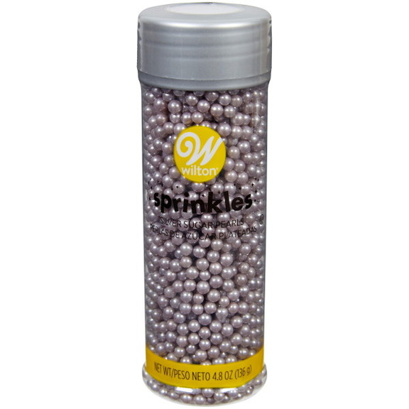 Wilton 710 1174 Silver Sugar Pearl Sprinkles  4.8 ...