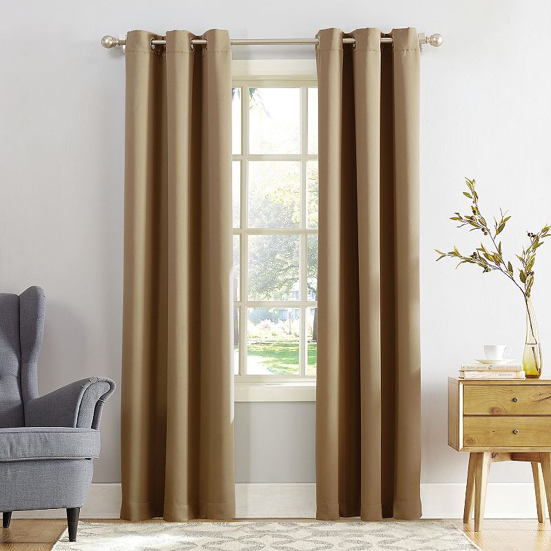 Sun Zero Mercer Blackout Solid Grommet Single Curtain Panel