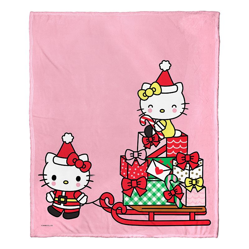 Hello Kitty Sweet Lil Sleigh Throw Blanket