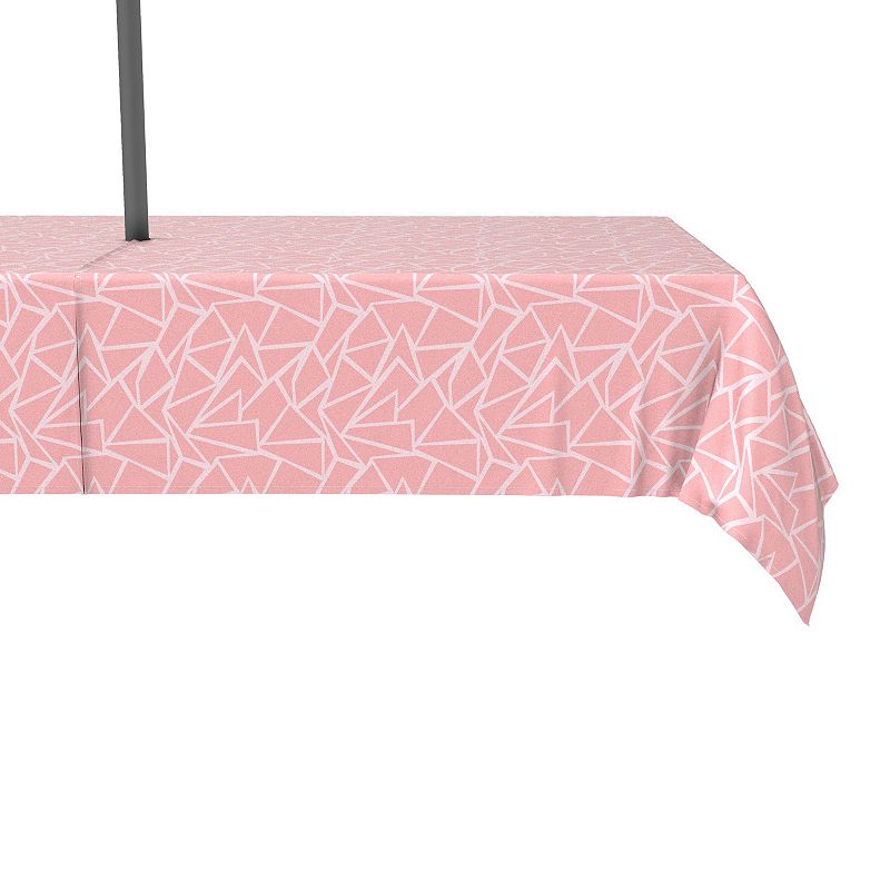 Water Repellent， Outdoor， 100% Polyester， 60x104， Geometric Shapes Pink