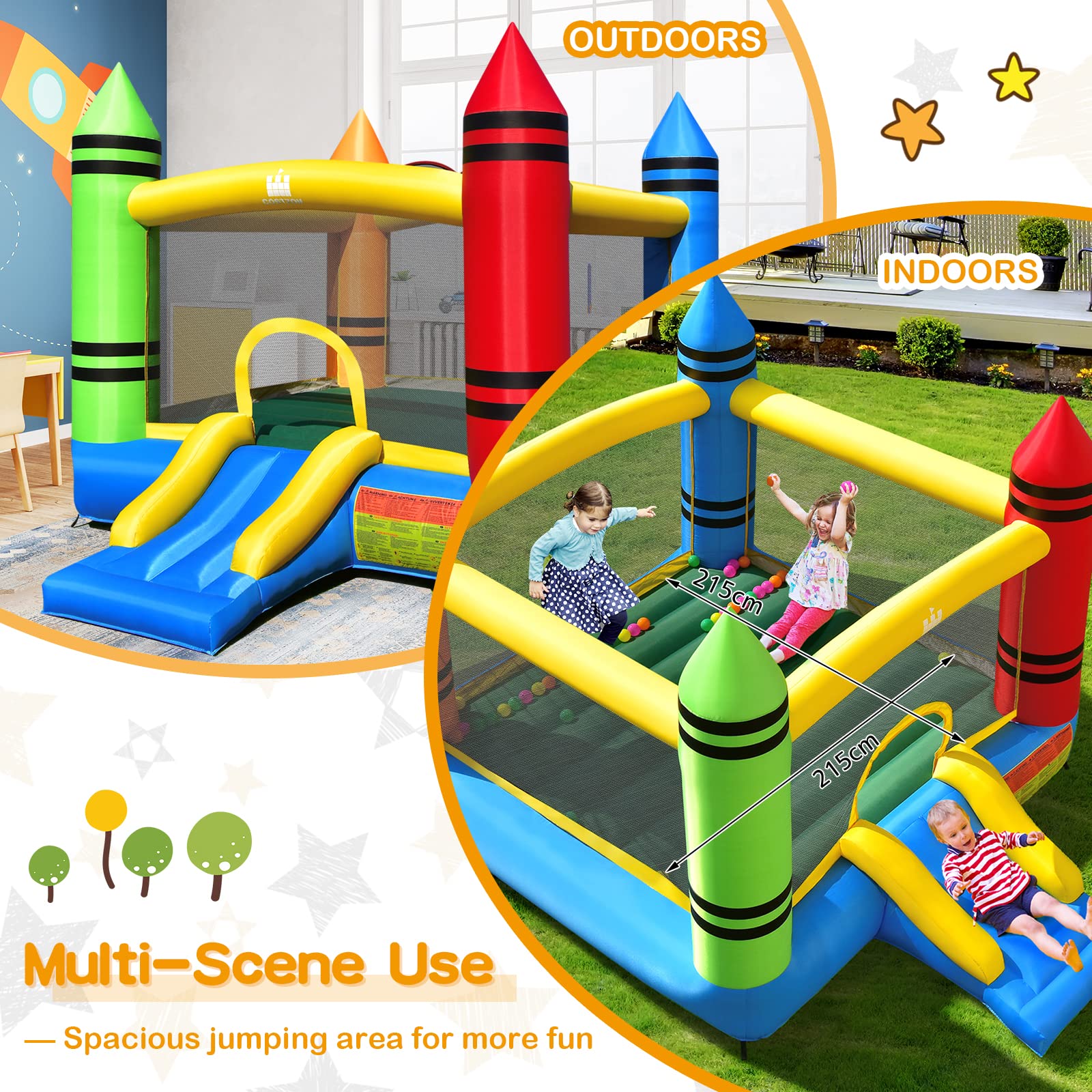 Inflatable Bounce House with Large Jumping Area