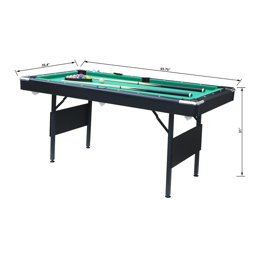 Velvet Pool Table Portable Billiards Table Children's Game Table with Billiard Balls Brush Triangle Rack and Chalk