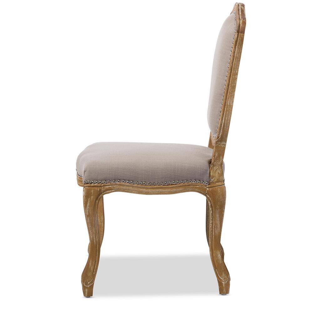 Baxton Studio Chateauneuf Beige Fabric Upholstered Dining Chair 28862-6674-HD