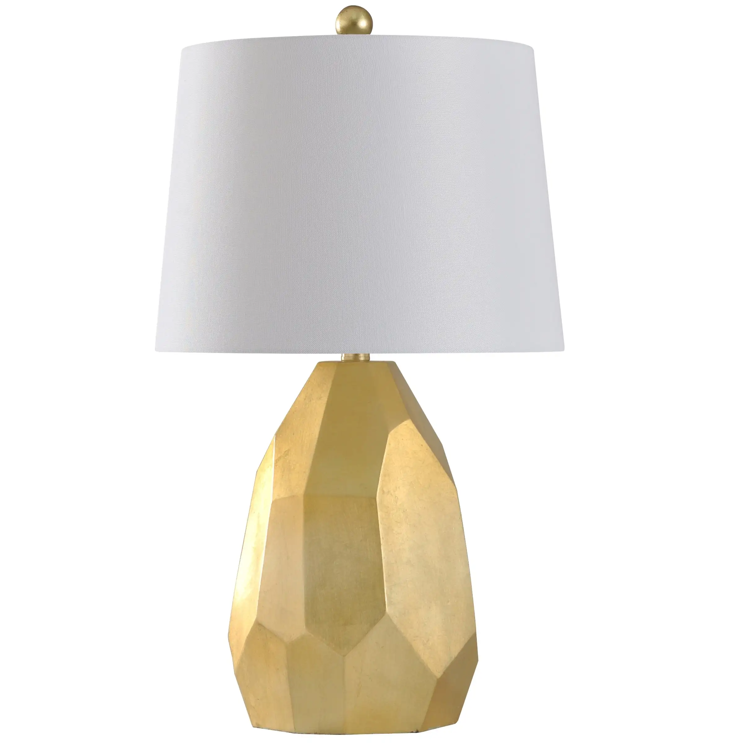 StyleCraft Painted Gold Table Lamp - Geneva White Shade