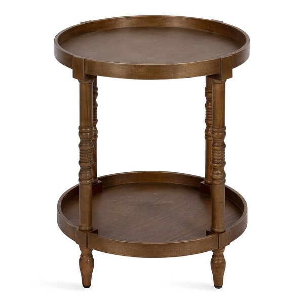 Kate and Laurel Bellport Round Wood Side Table - 20x20x24