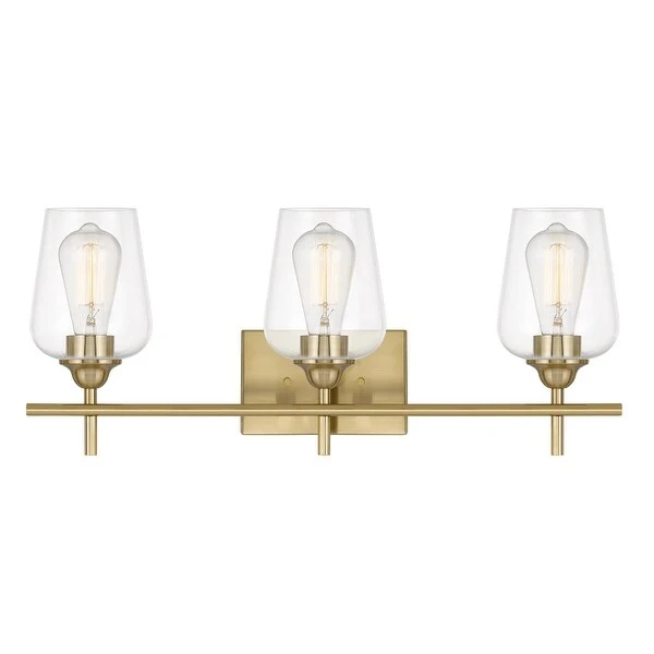 Bacchus 3-Light Plated Satin Brass Vanity Light 6.75