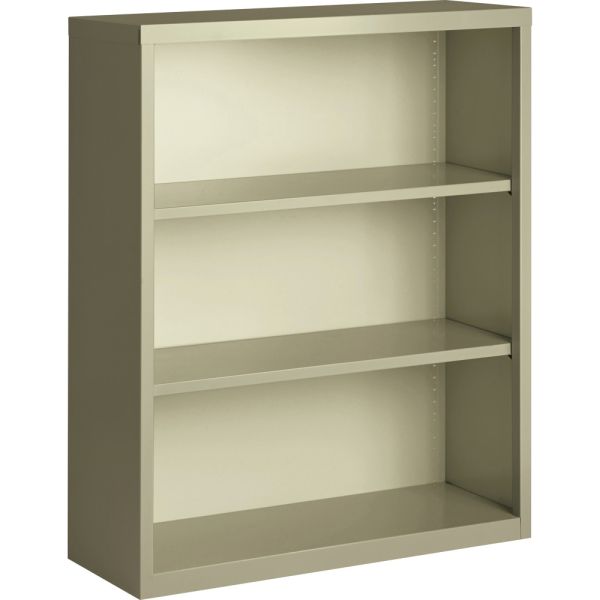 Lorell Fortress Series 3-Shelf Steel Bookcase