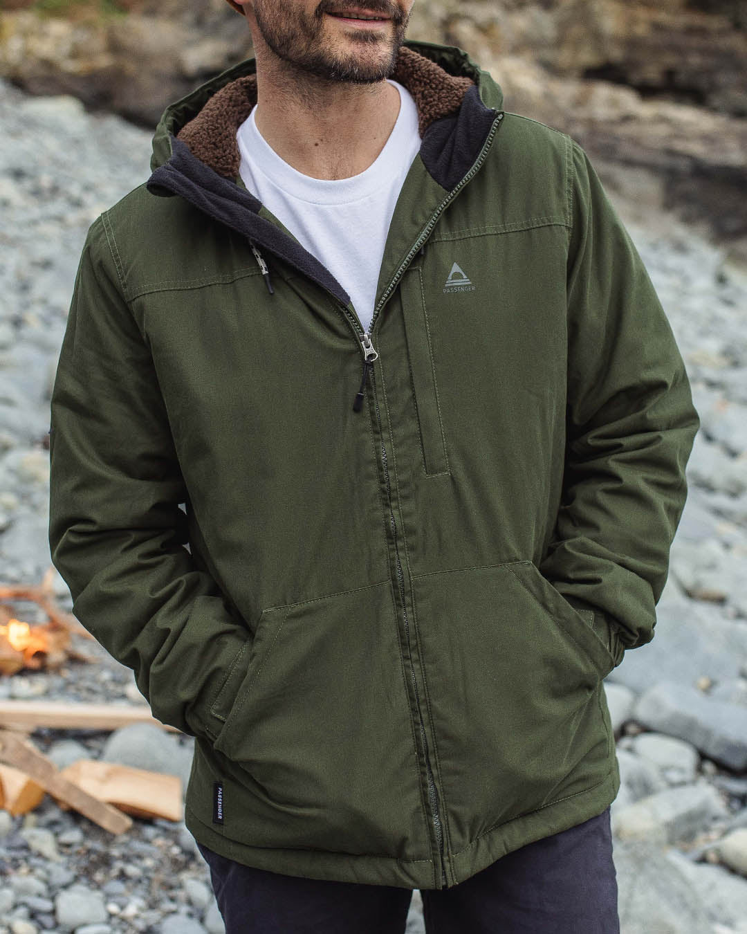 Discover Recycled Sherpa Lined Jacket - Fir Tree