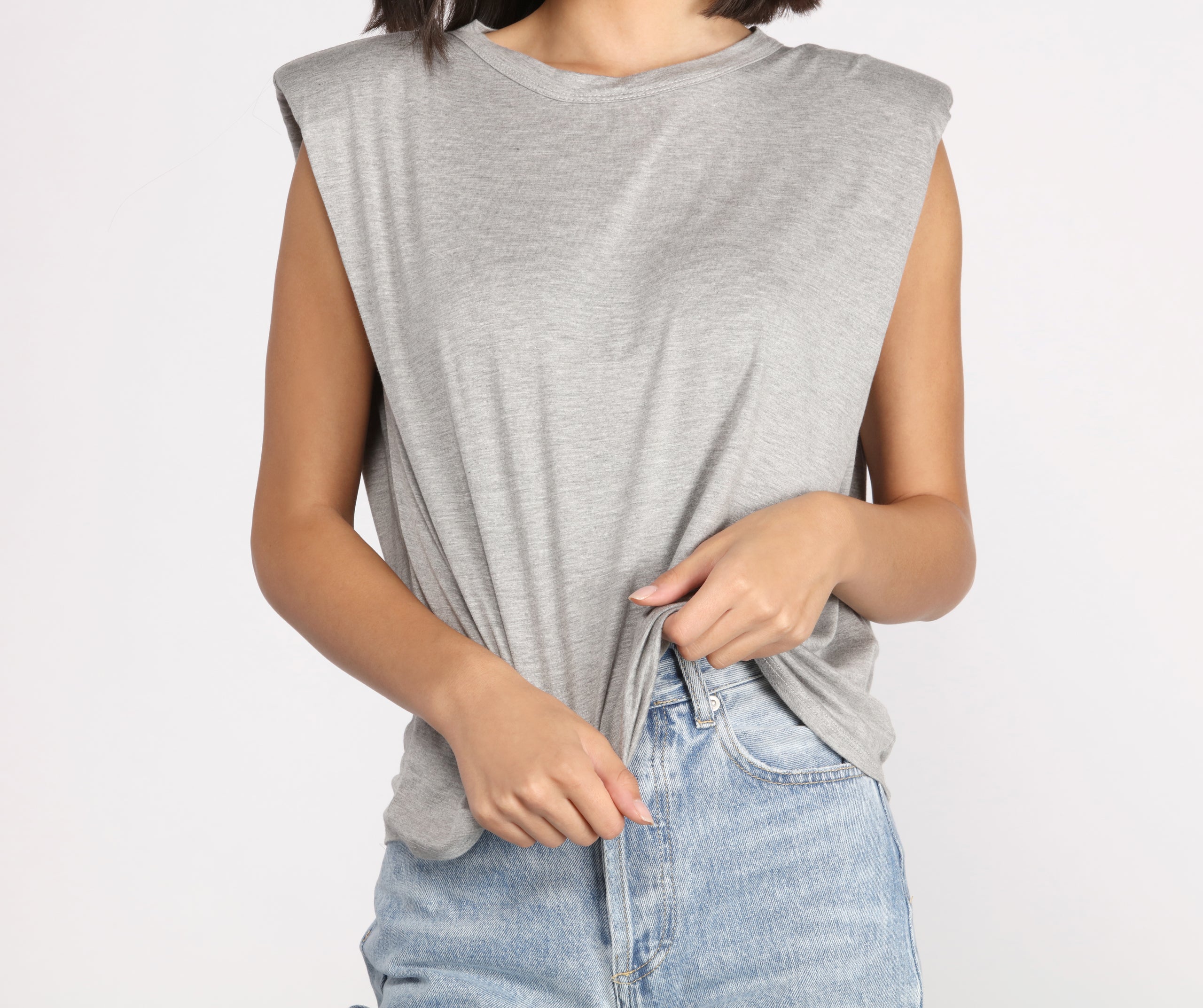 Crew Neck Basic Muscle Tee