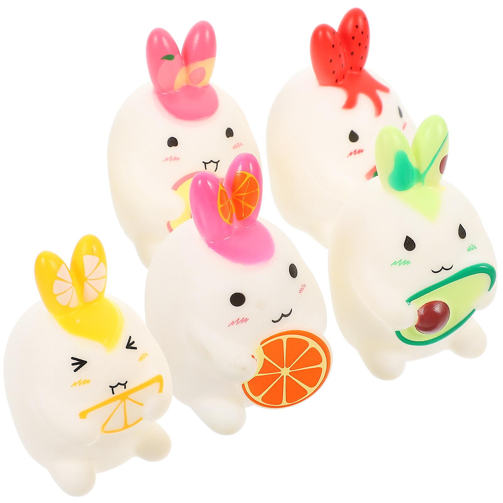 5pcs Cartoon Finger Puppets Rabbit Finger Puppets Story Telling Finger Puppets Flexible Puppets