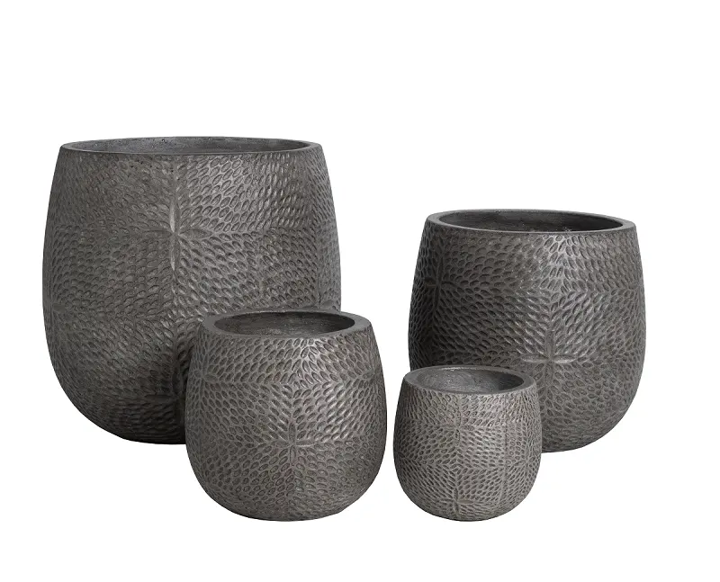 Planters And Flower Pots Price VASE Size 53x50cm FLOOR Pallet Pots Package Style Washed Pot Made in Vietnam