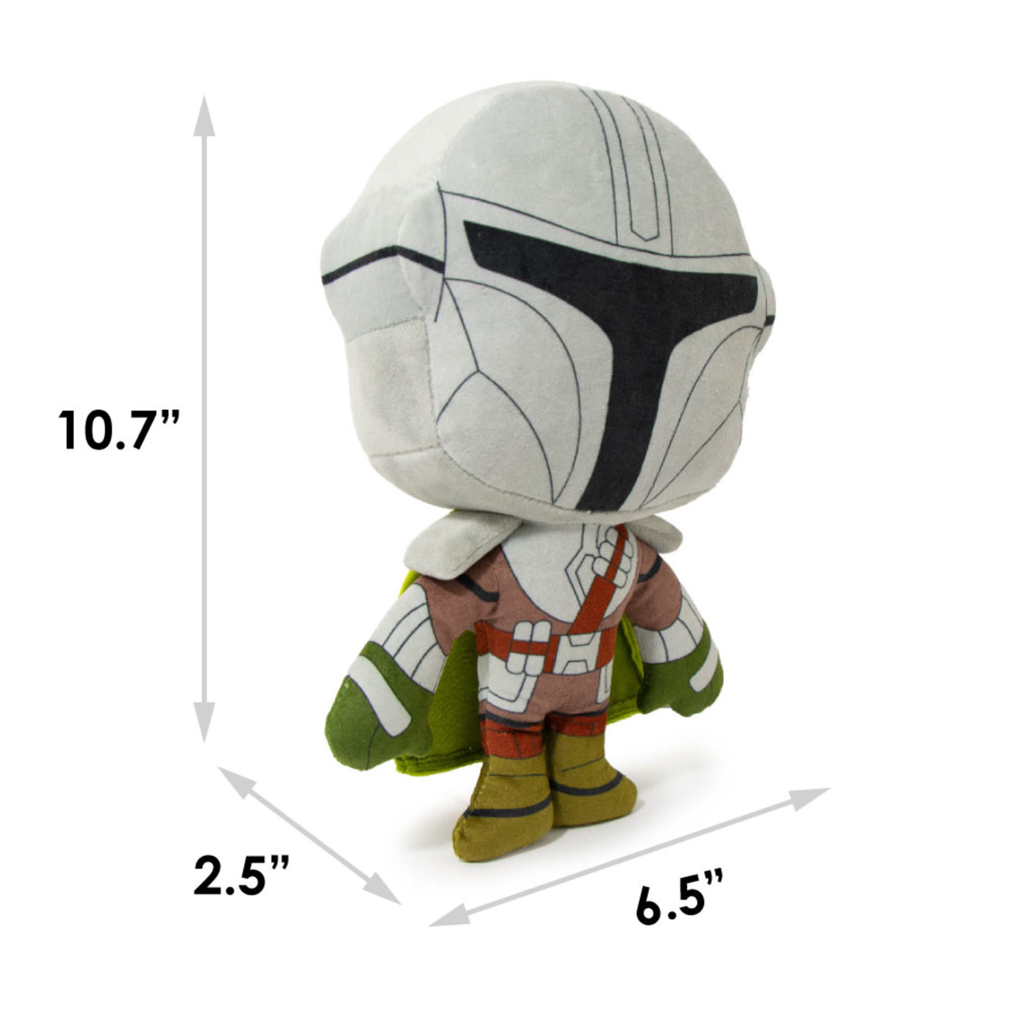 Buckle-Down Star Wars The Mandalorian Standing Pose Plush Squeaker Dog Toy， Medium