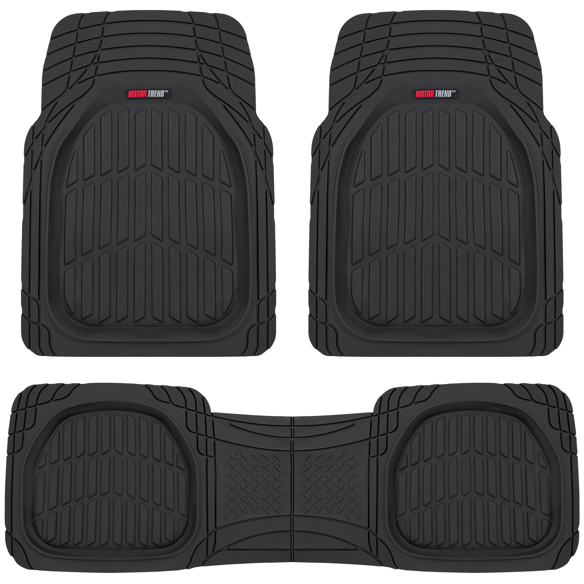 Motor Trend FlexTough Contour - Deep Dish Heavy Duty Rubber Car Floor Mats