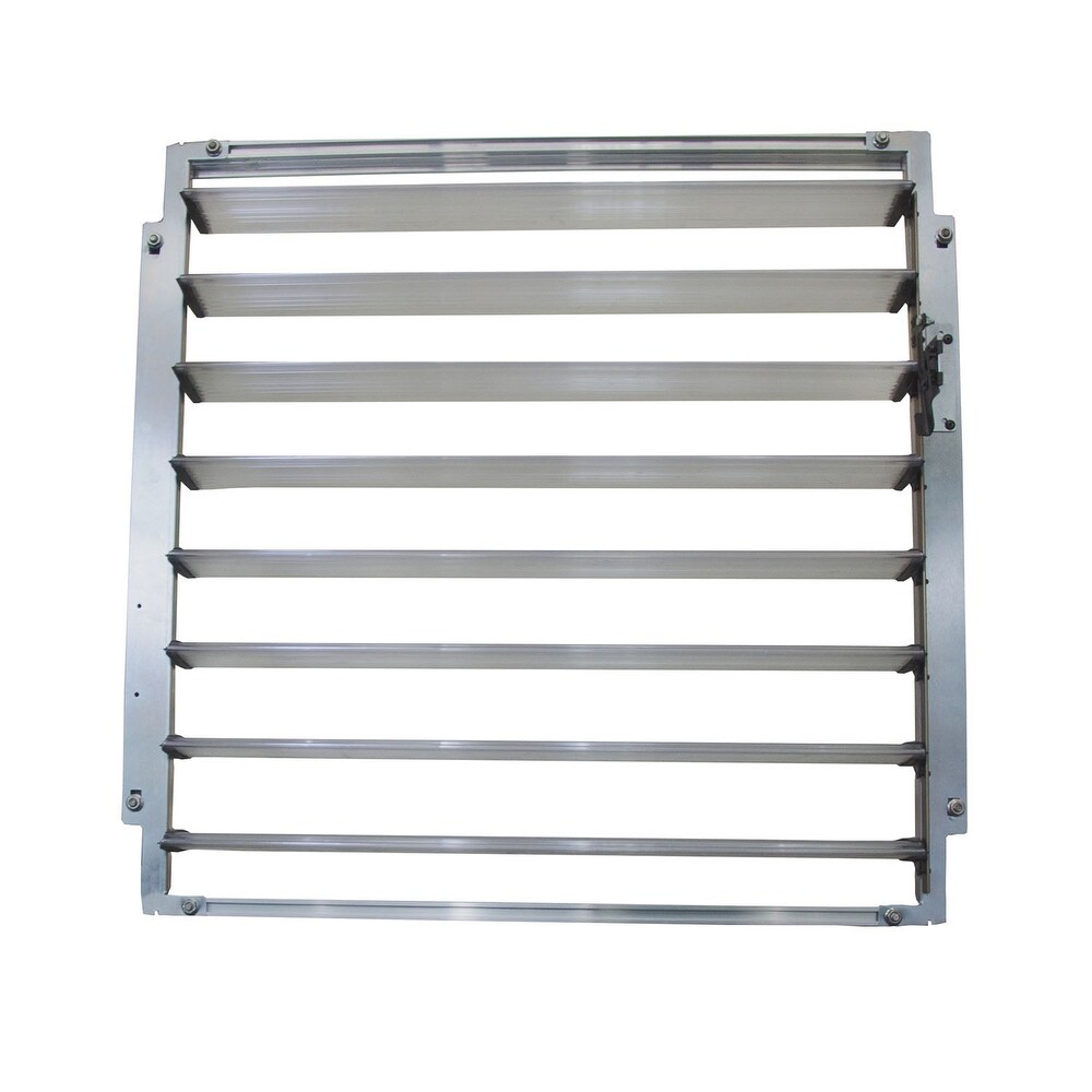 Side Louver Greenhouse Window in Silver