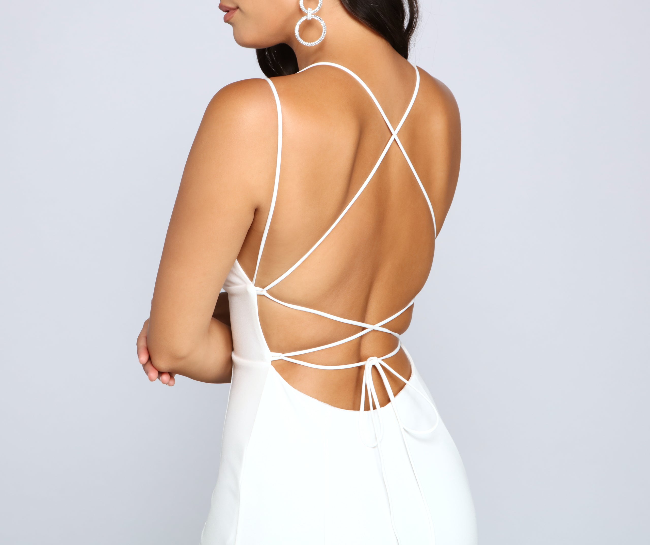 Holly Lace-Up Back Mermaid Dress