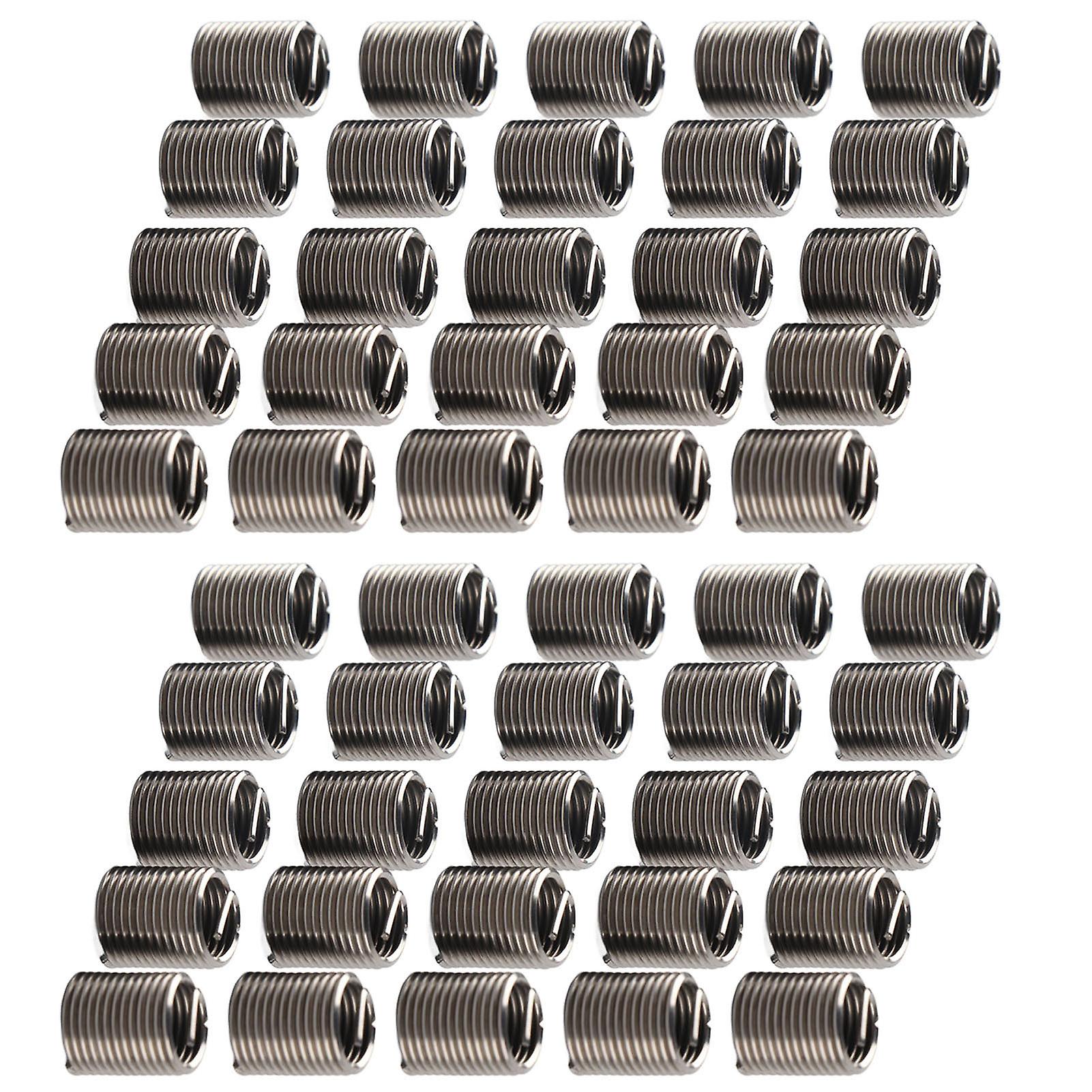 50pcs Thread Inserts Male Female Reducing Nut Repair Tool Stainless Steel Fastener M10x1.252d