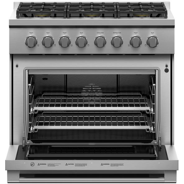 Fisher & Paykel 36-inch Freestanding Gas Range with Dual Flow Burners? RGV3-366-N