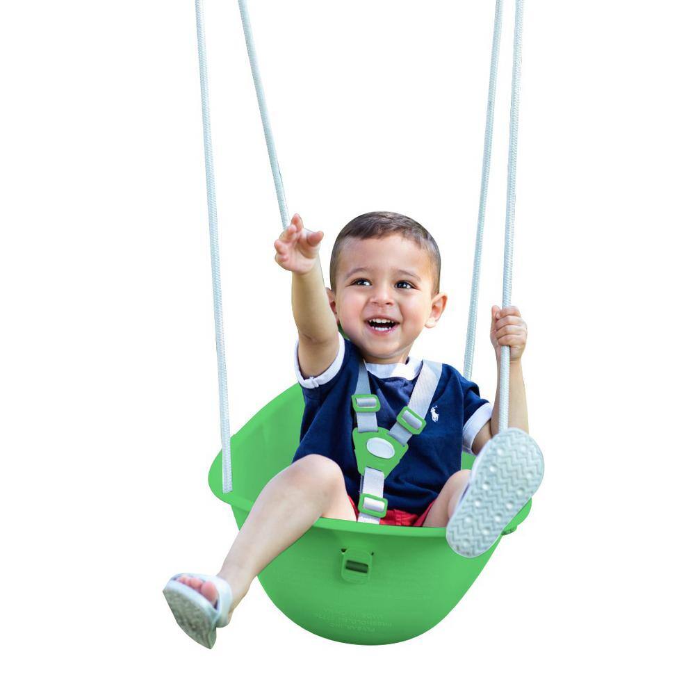 FLYBAR Swurfer Coconut Toddler Baby Swing Comfy 3-Point Adjustable Safety Harness Durable No Assembly Easy Installation G SW54070G