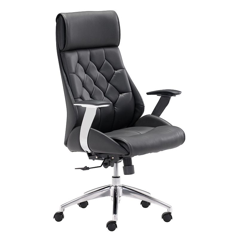 Zuo Modern Boutique Faux-Leather Adjustable Desk Chair