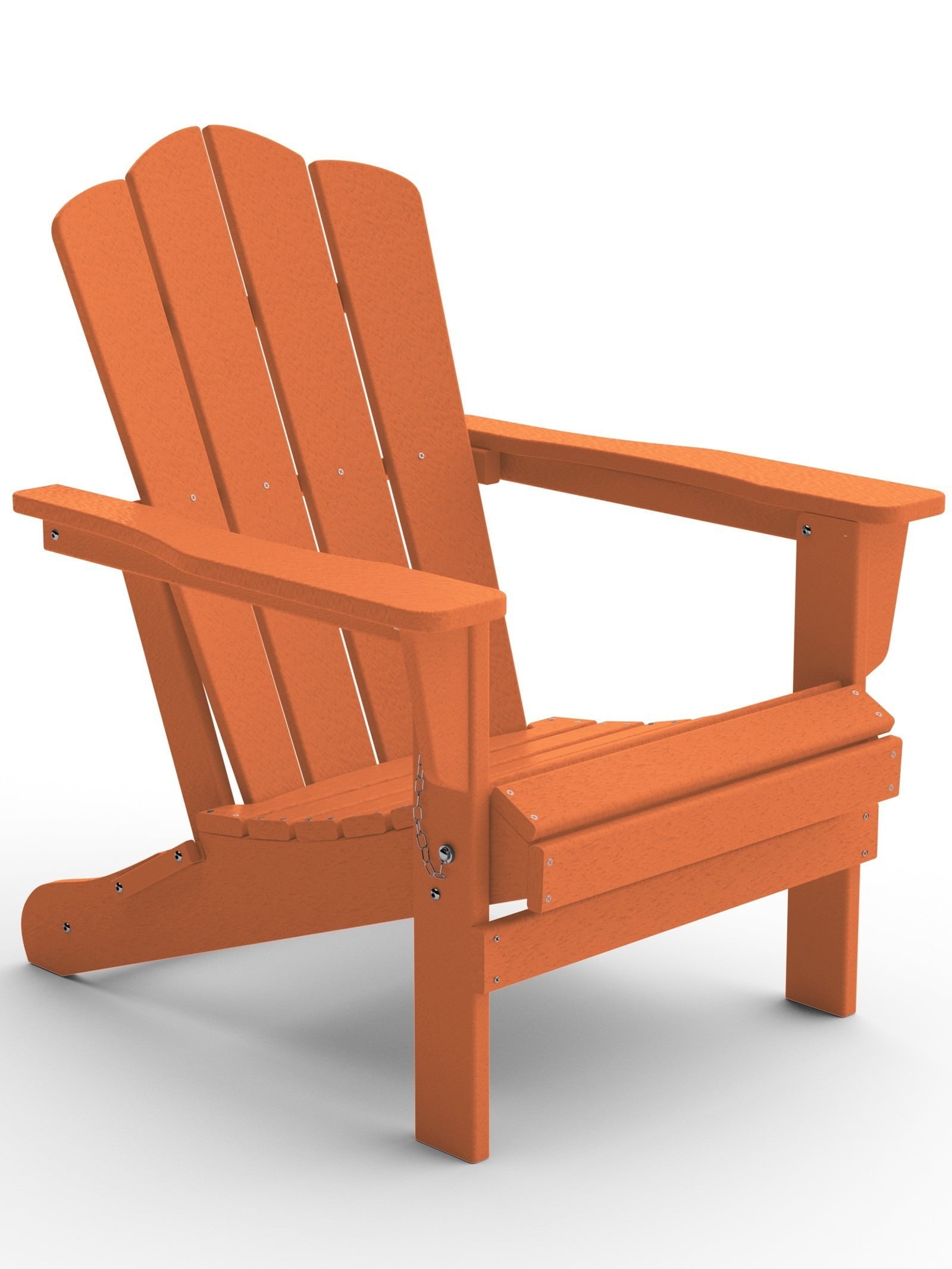 Folding Outdoor Patio Adirondack Plastic Chair for Garden, Orange